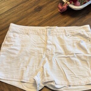 Women's White Denim Shorts